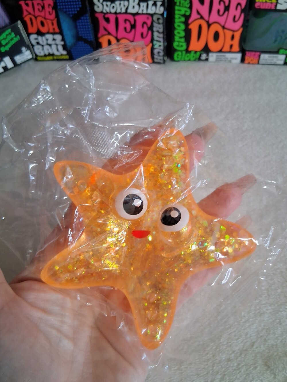 Starfish Glitter Squishy 🧡ORANGE🧡
